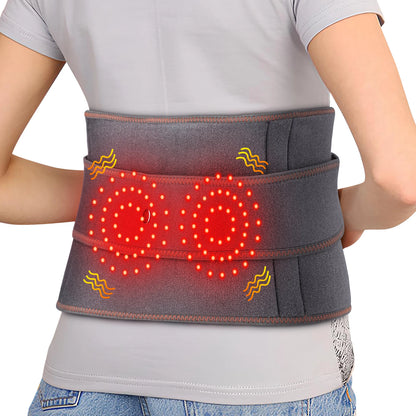 Electric Heating Waist Massager Vibration Hot Compress Lumbar Brace Belt Waist Massage Back Support Relax Blood Circulation